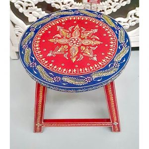 Hand-painted Stool (Red)