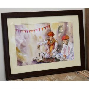 Traditional Jaggery Soaking Ceremony Painting