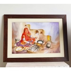 Traditional Rasoda (Rajasthani Open Kitchen) Painting