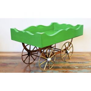 Wooden Green Cart
