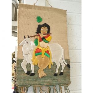 Krishna Cloth Wall Piece