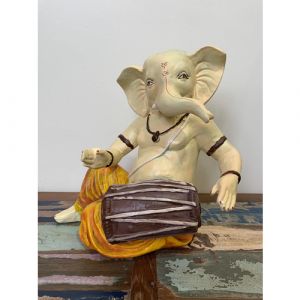 Sitting Musical Ganesha (Drum)