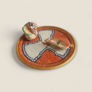 Marble Ganesha Pooja Thali (Set of 3)