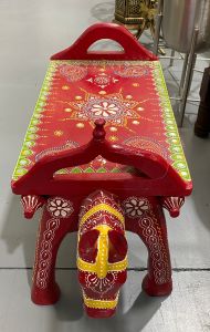 Red Horse Wooden Bench
