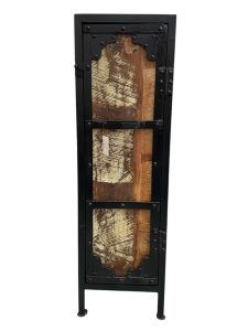 Reclaimed Wood and Iron Industrial Tall Boy
