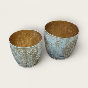 White and Gold Vase (Assorted Sizes)