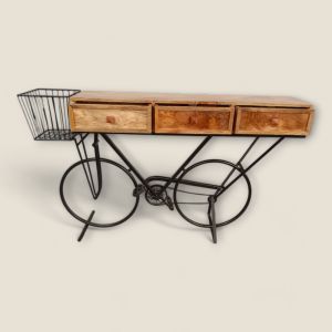 Wooden Iron Cycle Console