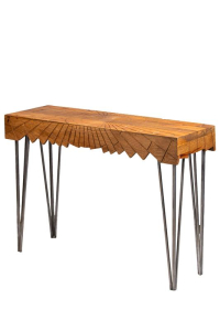 Wooden Sunburst  Console Table