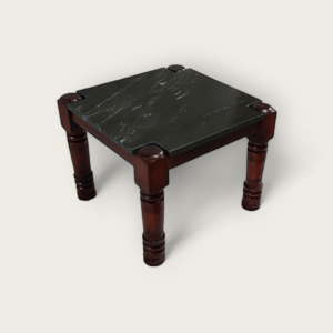 Wooden Stool Marble Top (Large)