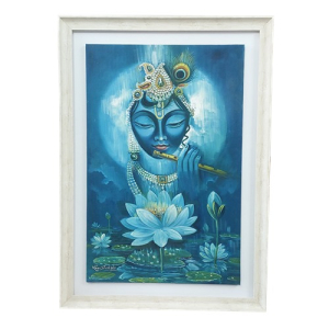 Lord Krishna playing the Flute Kishangarh Painting