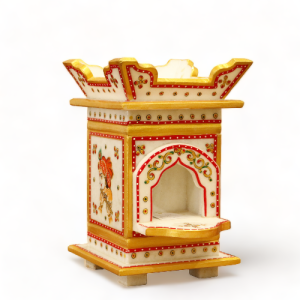 Hand-painted Krishna Marble Tulsi Pot