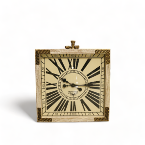 Teak Wood Square Clock