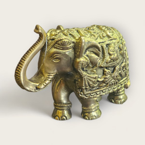 Brass Elephant Trunk Up (Large)