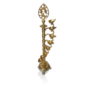 Brass Revolving 8 Diya Stand