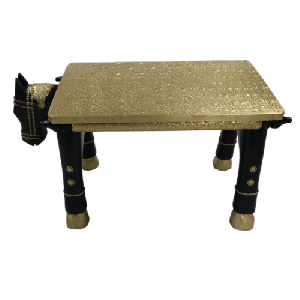 Wooden Horse Bench Metal Fitted DRM Finish