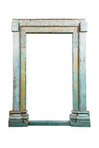 Rustic Blue Wooden Mirror