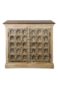 Distressed White Cabinet