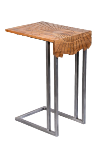 Wooden Sunburst  C Shaped  Table