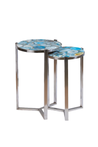 Blue City Round Nested Table