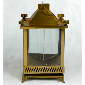 Glass Lantern Brass Finish