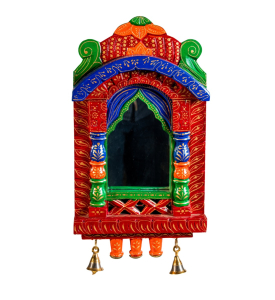Small Handpainted Red Jharokha