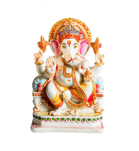 14.5 inch Resin Handpainted Ganesha Statue