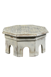 Octagon White Washed Chowki