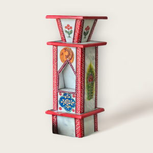 Painted Tulsi Pot (Red)