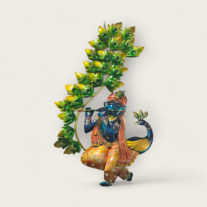 Peacock Krishna Wall Hanging