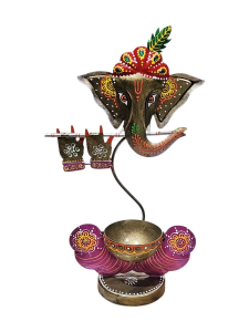 Ganesha with Flute Candle Holder