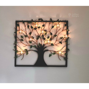 Tree of Life with Glass Candle Holders