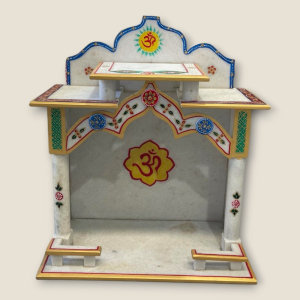 Blue and Green Painted Marble Temple