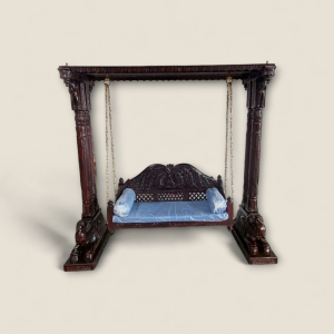 Sitting Elephant Wooden Swing 