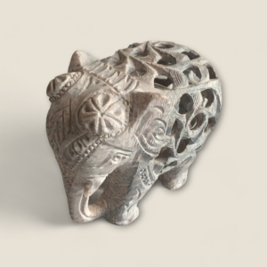 Intricate Marble Elephant Statue