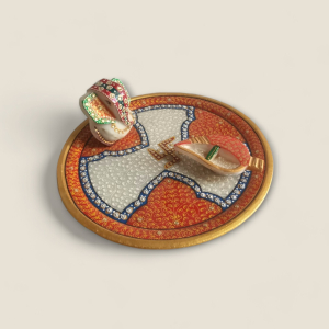 Marble Ganesha Pooja Thali (Set of 3)