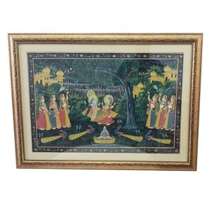 Radha Krishna on the Swing Painting