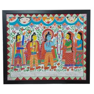 Madhubani Painting Goddess Sita's Swayamvar