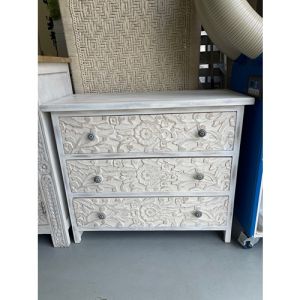 Carving Three Drawer Chest