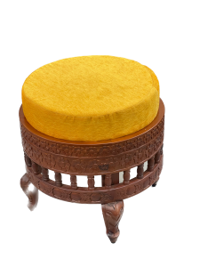Yellow Round Chakki Stool