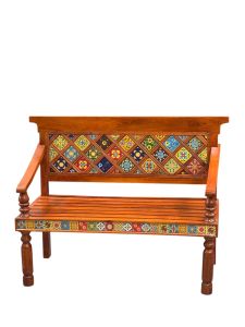 Tile Fitted Wooden Bench 