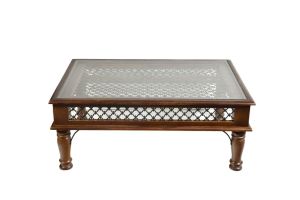 Rectangle Jali Design Coffee Table