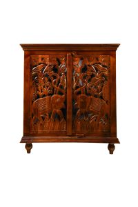 Elephant Carving Cabinet