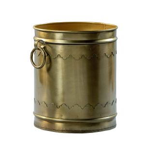 Cylindrical Pot (Brass Finish)
