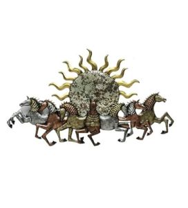 Backlit 7 Running Horses Wall Hanging
