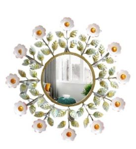 White Flower Mirror