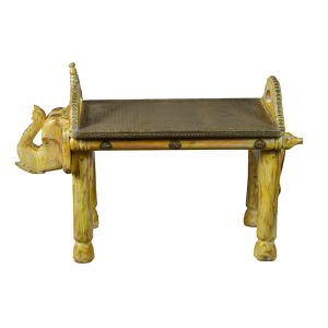 Handpainted Elephant Bench