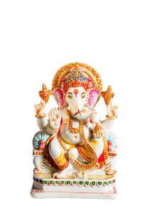 14.5 inch Resin Handpainted Ganesha Statue