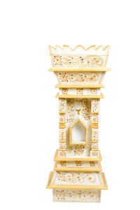 Golden Painted Marble Tulsi Pot