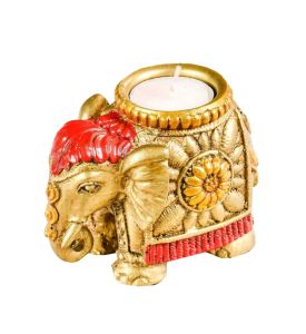 Resin Elephant T-light Holder