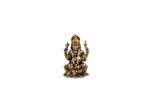 Resin Lotus Ganesha Copper Finish